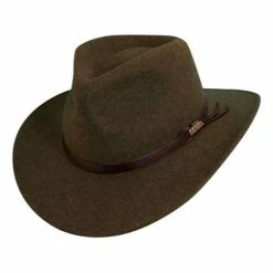 Promo 🤩 Hats & Caps Men's Dorfman-Pacific Wool Felt Outback Cowboy Hat 💯