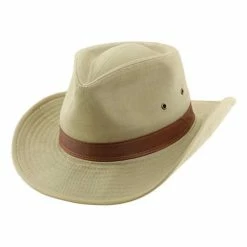 Hot Sale ⌛ Hats & Caps Men's Dorfman-Pacific Saguaro Shapeable Twill Outback Sun Hat 🎉