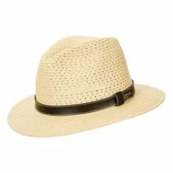 Cheapest ✔️ Hats & Caps Men's Dorfman-Pacific Braid Safari Fedora 🤩