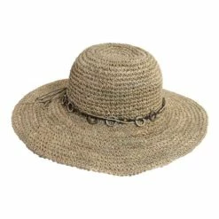 Best reviews of ๐ Hats & Caps ๐ฉ Women's Dorfman-Pacific Rayne Crocheted Seagrass Sun Hat ๐งจ